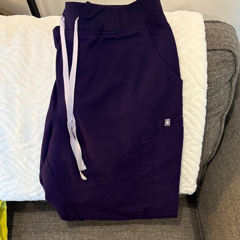 Figs Purple Yola Scrub Pants XLT